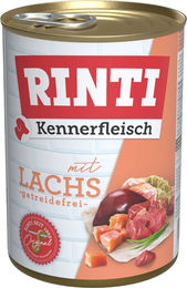 Rinti Kennerfleisch Hundefutter Lachs Stückchen in Sauce 12 x 400 g getreidefrei - 12 x 400 g – Bild 1 von 9