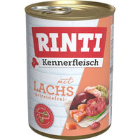 Produktbild von Rinti Kennerfleisch Hundefutter Lachs Stückchen in Sauce 12 x 400 g getreidefrei - 12 x 400 g