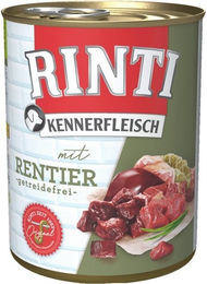 Rinti Kennerfleisch Hundefutter Rentier Stückchen in Sauce getreidefrei mit hohem Fleischanteil 12 x 400 g - 24 x 400 g – Bild 1 von 7