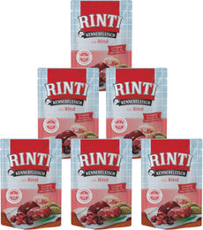 Produktbild von Rinti Kennerfleisch Hundefutter Rind mit Stückchen in Sauce, getreidefrei, 400 g