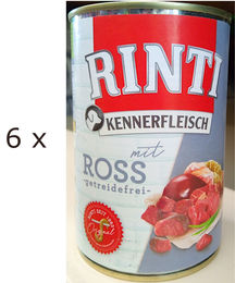 Rinti Kennerfleisch Hundefutter Ross Adult Getreidefrei mit hohem Fleischanteil 24 x 400 g - 24 x 400 g – Bild 1 von 5