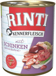 RINTI Kennerfleisch Hundefutter Schinken Stückchen in Sauce getreidefrei 24 x 400 g - 24 x 400 g – Bild 1 von 10
