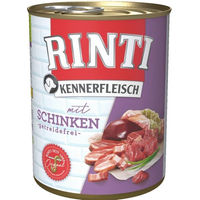 Produktbild von RINTI Kennerfleisch Hundefutter Schinken Stückchen in Sauce getreidefrei 24 x 400 g - 24 x 400 g