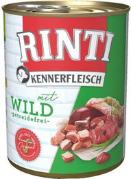 RINTI Kennerfleisch Hundefutter Wild Stückchen in Sauce Getreidefrei Adult 24 x 400 g - 24 x 400 g – Bild 1 von 9