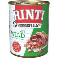 Produktbild von RINTI Kennerfleisch Hundefutter Wild Stückchen in Sauce Getreidefrei Adult 24 x 400 g - 24 x 400 g