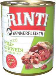 Rinti Kennerfleisch Hundefutter Wildschwein Stückchen in Sauce getreidefrei 400 g - 12 x 400 g – Bild 1 von 7