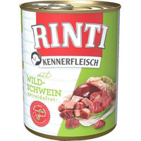 Produktbild von Rinti Kennerfleisch Hundefutter Wildschwein Stückchen in Sauce getreidefrei 400 g - 12 x 400 g