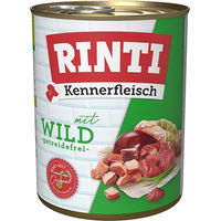 Produktbild von Rinti Kennerfleisch Hundewolfe Wild Stückchen in Sauce getreidefrei 24 x 800g - 24 x 800 g