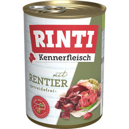 Produktbild von Rinti Kennerfleisch Hundewollt Rentier Stückchen in Sauce 24x400g
