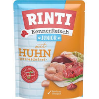 Produktbild von Rinti Kennerfleisch Junior Hund Huhn Getreidefrei Stückchen in Sauce 10 x 400 g - 10 x 400 g