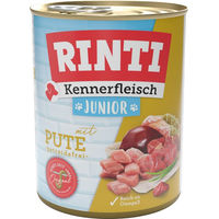 Produktbild von RINTI Kennerfleisch Junior Hund Nassfutter Pute Getreidefrei 6 x 800 g