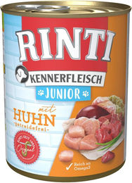 Rinti Kennerfleisch Junior Hundefutter Huhn getreidefrei 12 x 800g - 12 x 800 g – Bild 1 von 7