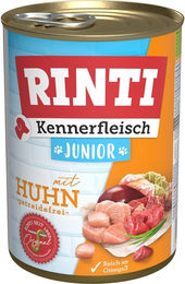 Produktbild von Rinti Kennerfleisch Junior Hundefutter Huhn mit hohem Fleischanteil 12x400g