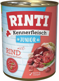 Rinti Kennerfleisch Junior Hundefutter mit Rind 12x800g – Bild 1 von 2