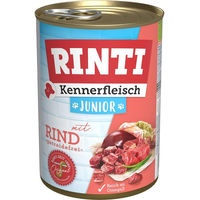 Produktbild von Rinti Kennerfleisch Junior Hundefutter mit Rind 24x400g