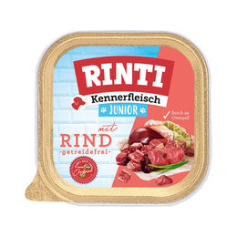 Produktbild von Rinti Kennerfleisch Junior Hundefutter mit Rind 9x300g