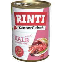 Produktbild von Rinti Kennerfleisch Kalb Adult Hundefutter Stückchen in Sauce Getreidefrei 24x400g