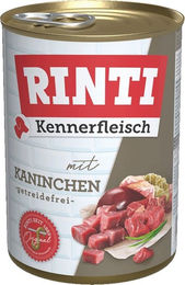 Rinti Kennerfleisch Kaninchen Hund Adult Stückchen in Sauce 12 x 400 g mit hohem Fleischanteil - 12 x 400 g – Bild 1 von 9