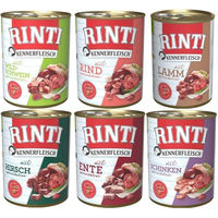 Produktbild von Rinti Kennerfleisch Mix Hund Adult Stückchen in Sauce Schwein Getreidefrei 6x400 g
