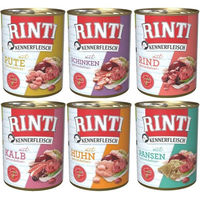 Produktbild von RINTI Kennerfleisch Mix Hundefutter Adult Getreidefrei mit hohem Fleischanteil 6x800 g
