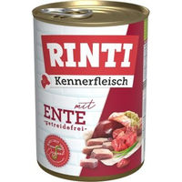 Produktbild von RINTI Kennerfleisch Nassfutter Hund Adult Ente Stückchen in Sauce Hoher Fleischanteil 24x400 g - 24 x 400 g