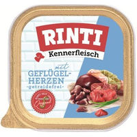 Produktbild von Rinti Kennerfleisch Nassfutter Hund Adult Geflügelherzen 9x300 g Schale - 9 x 300 g