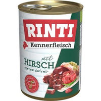 Produktbild von Rinti Kennerfleisch Nassfutter Hund Adult Hirsch Stückchen in Sauce mit hohem Fleischanteil 12x400 g