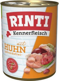 Produktbild von Rinti Kennerfleisch Nassfutter Hund Adult Huhn Stückchen in Sauce 36x800 g - 36 x 800 g