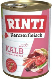 Produktbild von Rinti Kennerfleisch Nassfutter Hund Adult Kalb Stückchen in Sauce Hoher Fleischanteil 24x400 g - 24 x 400 g