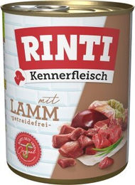Produktbild von Rinti Kennerfleisch Nassfutter Hund Adult Lamm Stückchen in Sauce 36x800 g - 36 x 800 g
