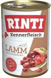 Produktbild von Rinti Kennerfleisch Nassfutter Hund Adult Lamm Stückchen in Sauce Hoher Fleischanteil 24x400 g - 24 x 400 g