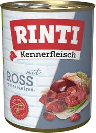 Produktbild von Rinti Kennerfleisch Nassfutter Hund Adult Pferd Monoprotein Stückchen in Sauce 36x800 g - 36 x 800 g