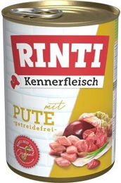 Produktbild von Rinti Kennerfleisch Nassfutter Hund Adult Pute Stückchen in Sauce 12x400 g mit hohem Fleischanteil ohne Farb- und Aromastoffe