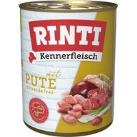 Produktbild von Rinti Kennerfleisch Nassfutter Hund Adult Pute Stückchen in Sauce ohne Farb- und Aromastoffe 36x800 g - 36 x 800 g