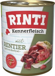 Produktbild von Rinti Kennerfleisch Nassfutter Hund Adult Rentier Stückchen in Sauce 36x800 g - 36 x 800 g