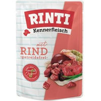 Produktbild von Rinti Kennerfleisch Nassfutter Hund Adult Rind Stückchen in Sauce mit hohem Fleischanteil 10x400 g - 10 x 400 g