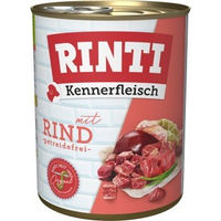 Produktbild von Rinti Kennerfleisch Nassfutter Hund Adult Rind Stückchen in Sauce ohne Farb- und Aromastoffe 24x800 g - 24 x 800 g