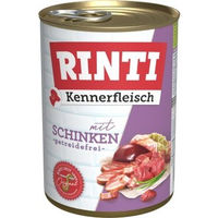 Produktbild von Rinti Kennerfleisch Nassfutter Hund Adult Stückchen in Sauce Schwein 24x400 g mit hohem Fleischanteil und ohne Farb- und Aromastoffe - 24 x 400 g