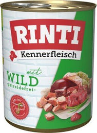 Produktbild von Rinti Kennerfleisch Nassfutter Hund Adult Wild Stückchen in Sauce 24x800 g - 24 x 800 g