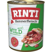 Produktbild von Rinti Kennerfleisch Nassfutter Hund Adult Wild Stückchen in Sauce 24x800 g - 24 x 800 g