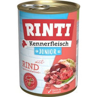 Produktbild von Rinti Kennerfleisch Nassfutter Hund Junior Rind Stückchen in Sauce Getreidefrei 12x400 g - 12 x 400 g