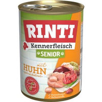 Produktbild von Rinti Kennerfleisch Nassfutter Hund Senior Huhn Stückchen in Sauce mit hohem Fleischanteil 12x400 g - 12 x 400 g
