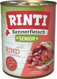 Produktbild von Rinti Kennerfleisch Nassfutter Hund Senior Rind Stückchen in Sauce 24x800 g - 24 x 800 g