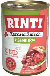 Produktbild von Rinti Kennerfleisch Nassfutter Hund Senior Rind Stückchen in Sauce mit hohem Fleischanteil 12x400 g - 12 x 400 g