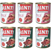 Produktbild von Rinti Kennerfleisch Nassfutter Mix Hirsch und Kalb für adulte Hunde getreidefrei 6x800 g