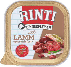 Rinti Kennerfleisch Plus Hund Nassfutter Lamm Stückchen in Sauce Getreidefrei Adult 9x300g - 9 x 300 g – Bild 1 von 5