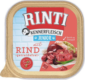 Rinti Kennerfleisch Plus Junior Hund Nassfutter Rind Stückchen in Sauce 9 x 300g getreidefrei - 9 x 300 g – Bild 1 von 5
