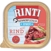 Produktbild von Rinti Kennerfleisch Plus Junior Hund Nassfutter Rind Stückchen in Sauce 9 x 300g getreidefrei - 9 x 300 g