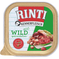 Produktbild von Rinti Kennerfleisch Plus Nassfutter für Hunde Adult Wild 9 x 300g Getreidefrei mit hohem Fleischanteil - 9 x 300 g