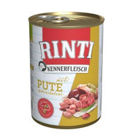 Produktbild von Rinti Kennerfleisch Pute Hund Nassfutter Stückchen in Sauce 24 x 400 g - 24 x 400 g